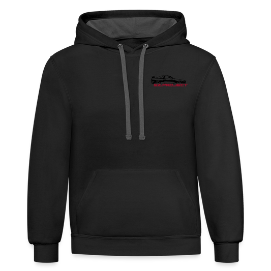 Contrast Hoodie - black/asphalt